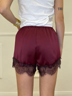 Shorts Lingerie Pizzo L337 Burgundy
