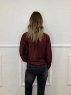 Camicia Over Chiffon 2372 Bordeaux
