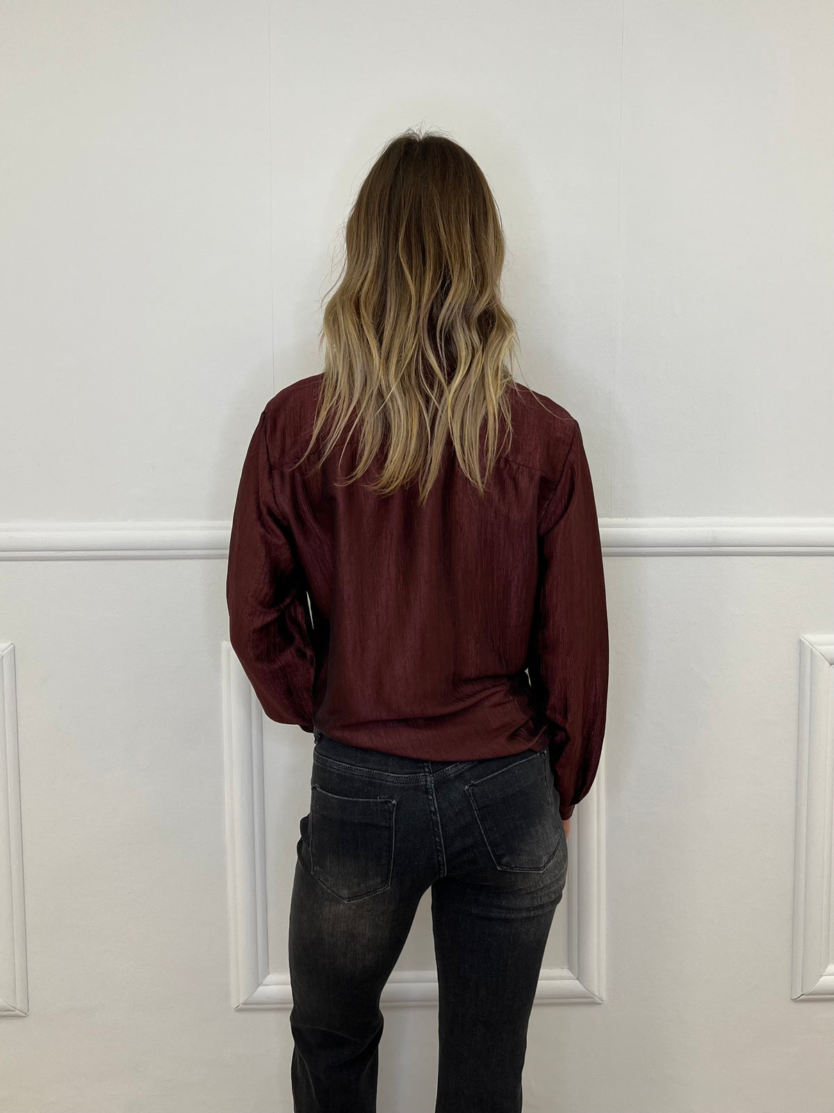 Camicia Over Chiffon 2372 Bordeaux