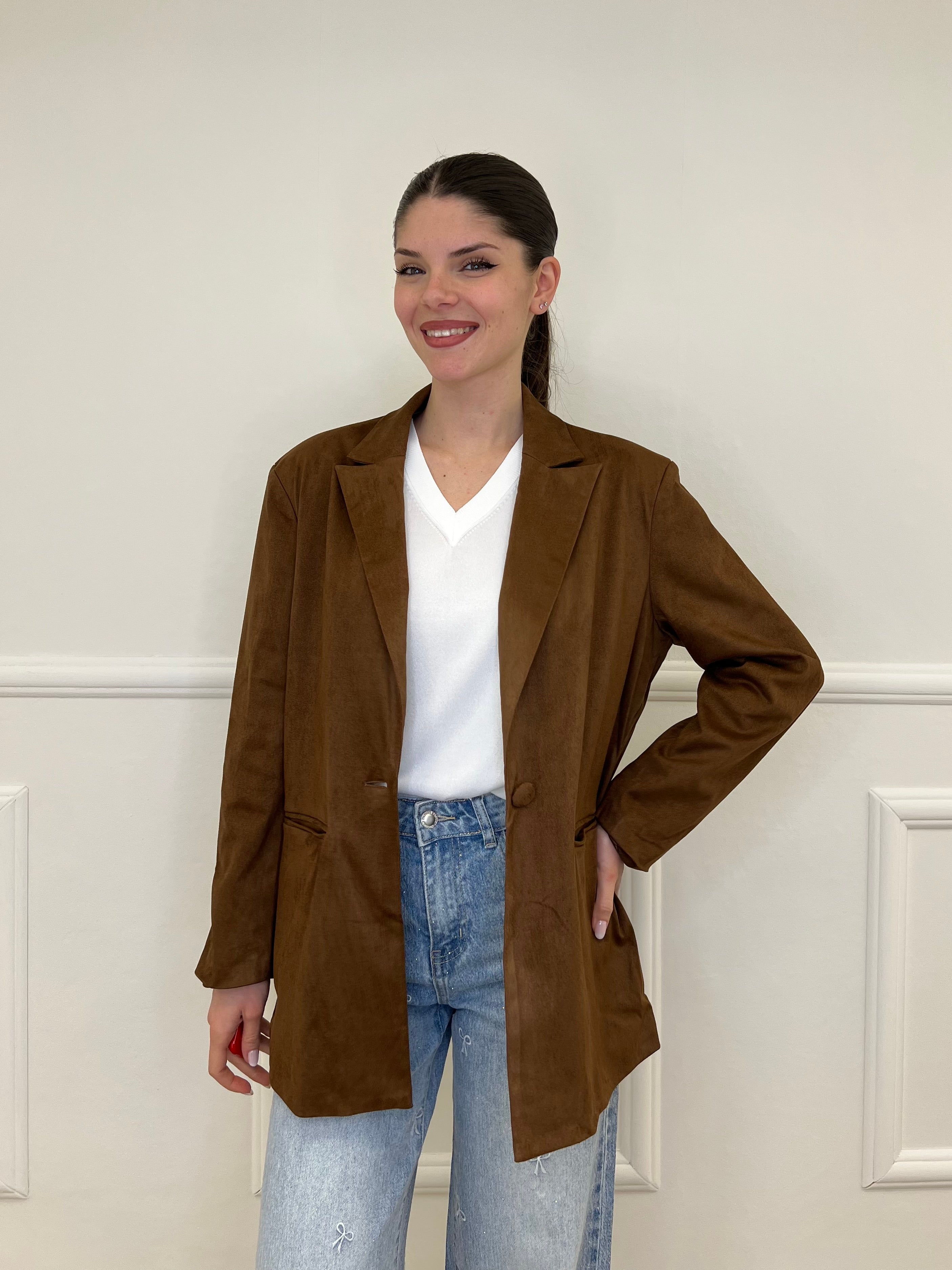 Blazer Scamosciato 5010 Marrone