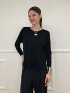 Maglia in Filo di Viscosa J185 Nero