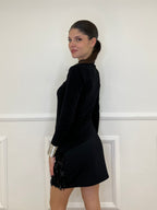 Maglia Frange Paillettes 55867 Nero