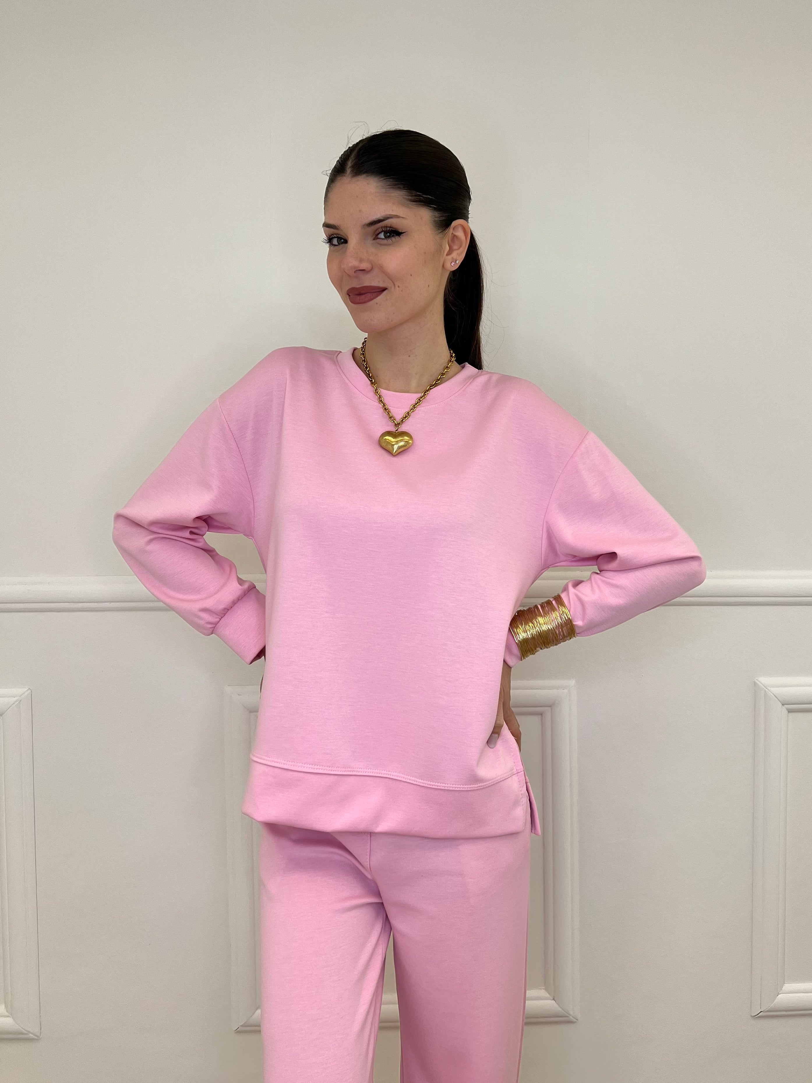 Tuta Over Girocollo 19143 Rosa