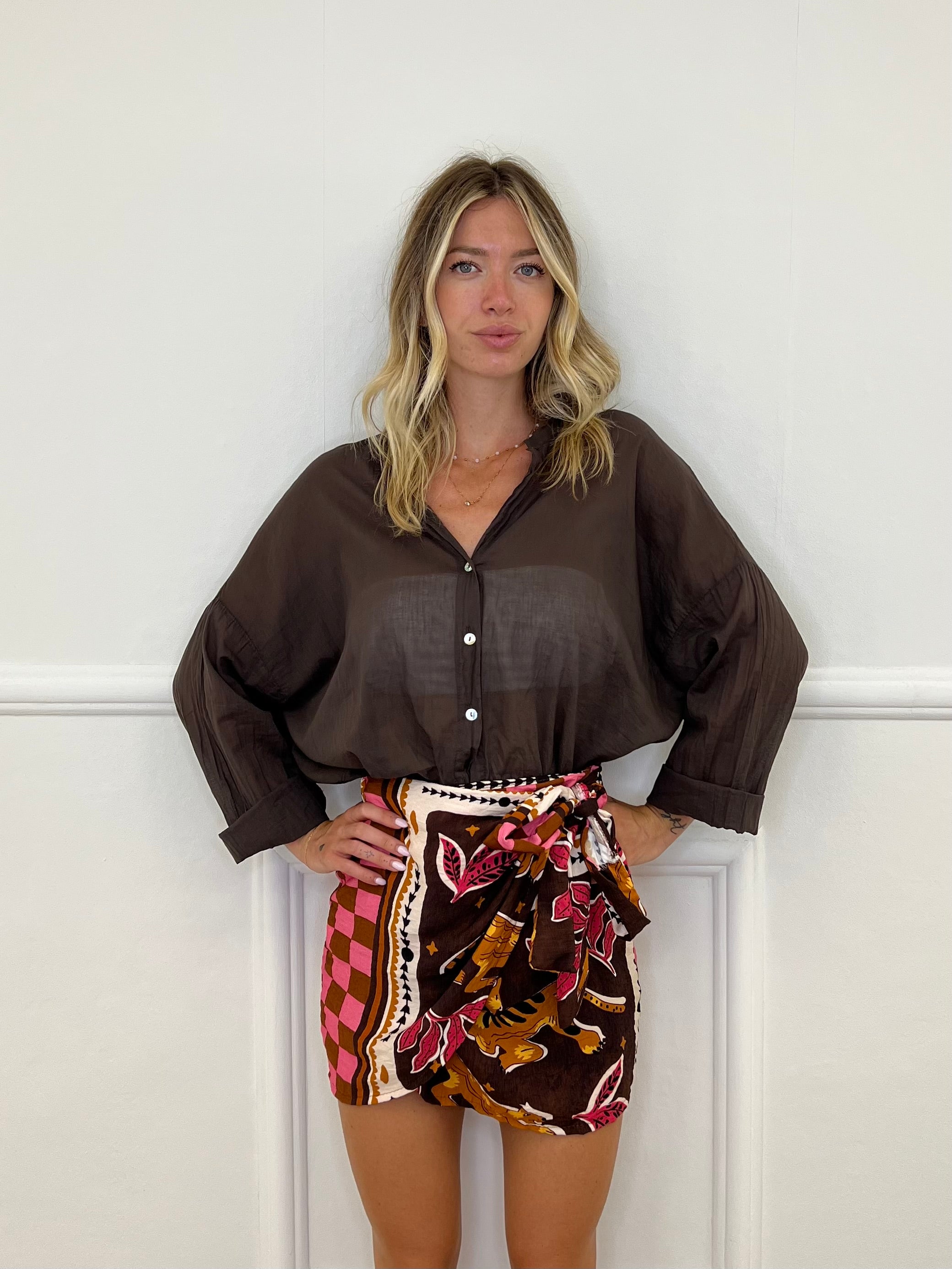 Camicia Over Soft 6040 Marrone