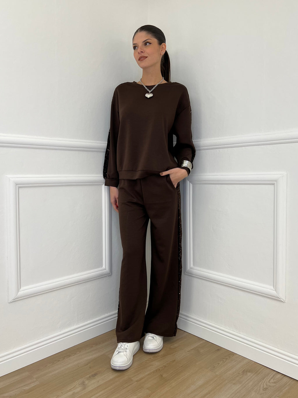 Tuta con Paillettes 21172 Moro