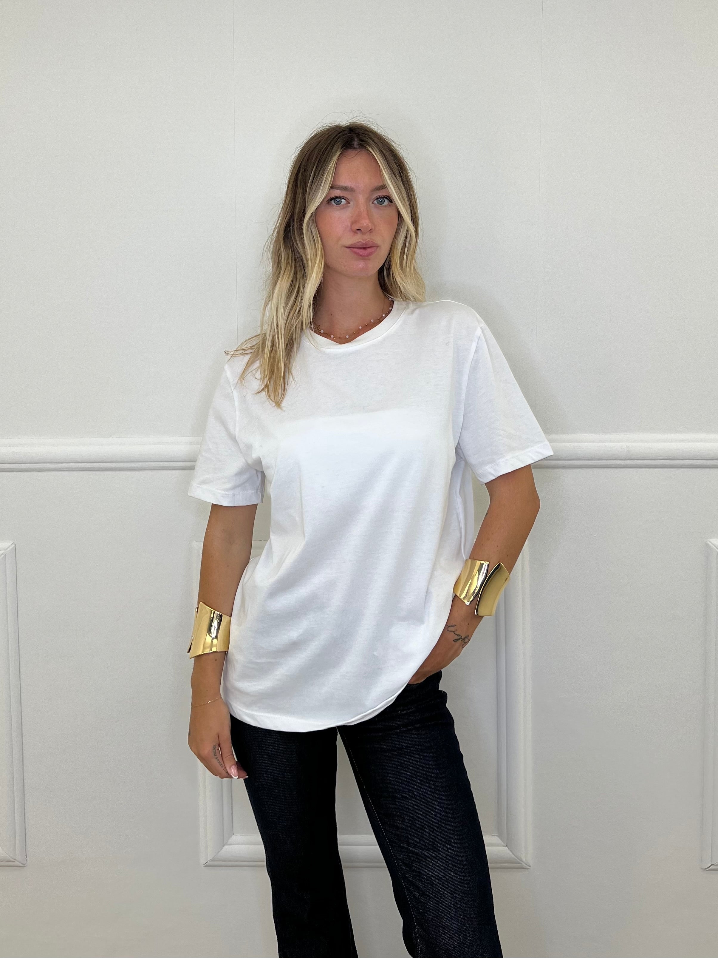 T-Shirt Over Lumina L8869 Bianco