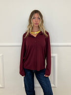 Camicia In Jersey Di Viscosa 28163L Bordeaux