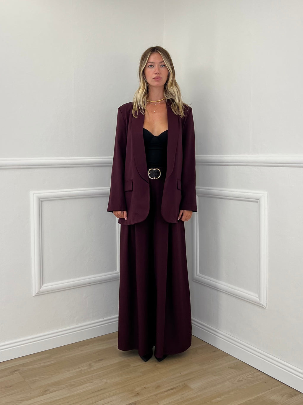 Blazer Over Sciallato 25433 Burgundy