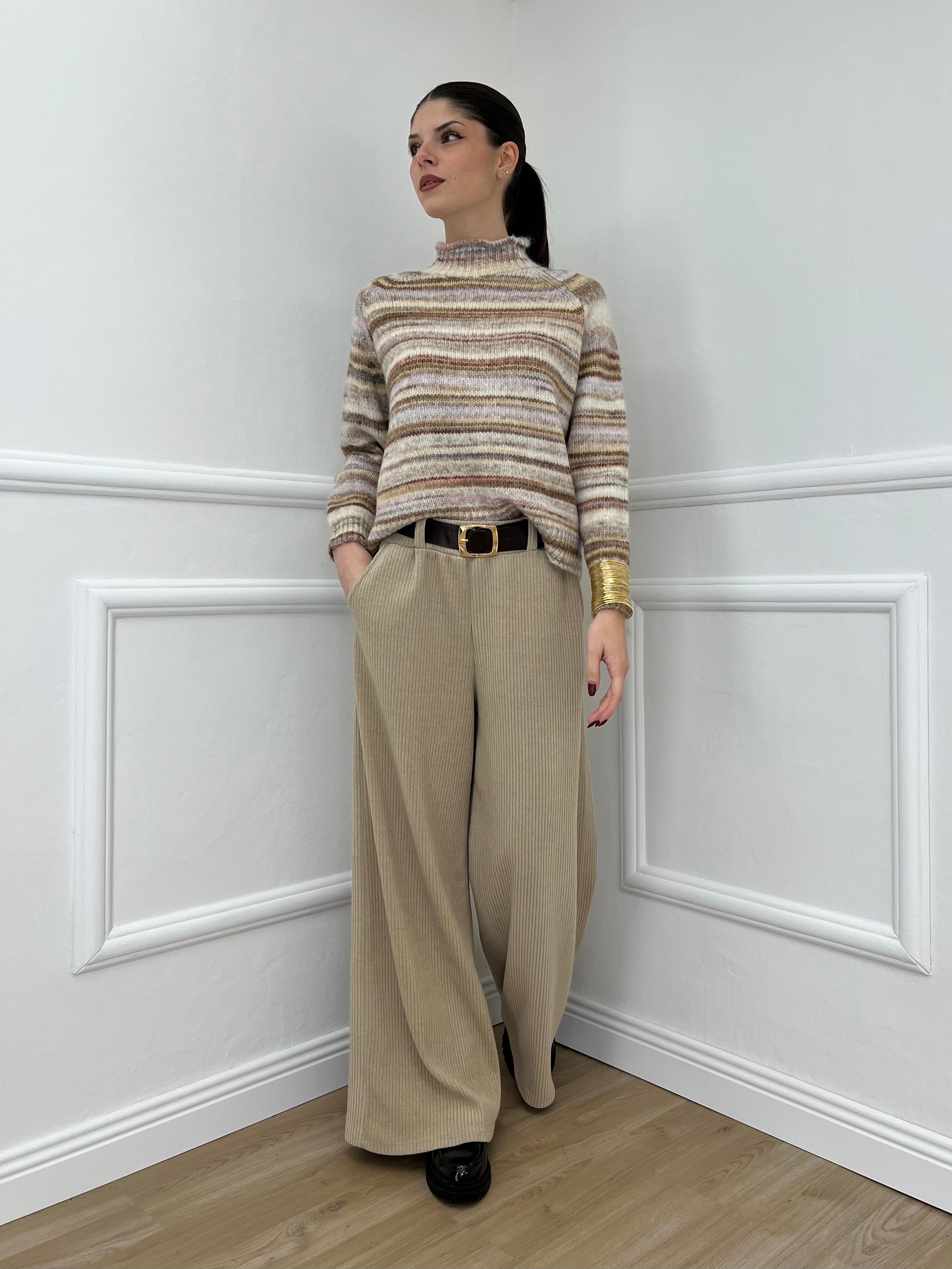 Pantalone Corduroy 6156 Beige