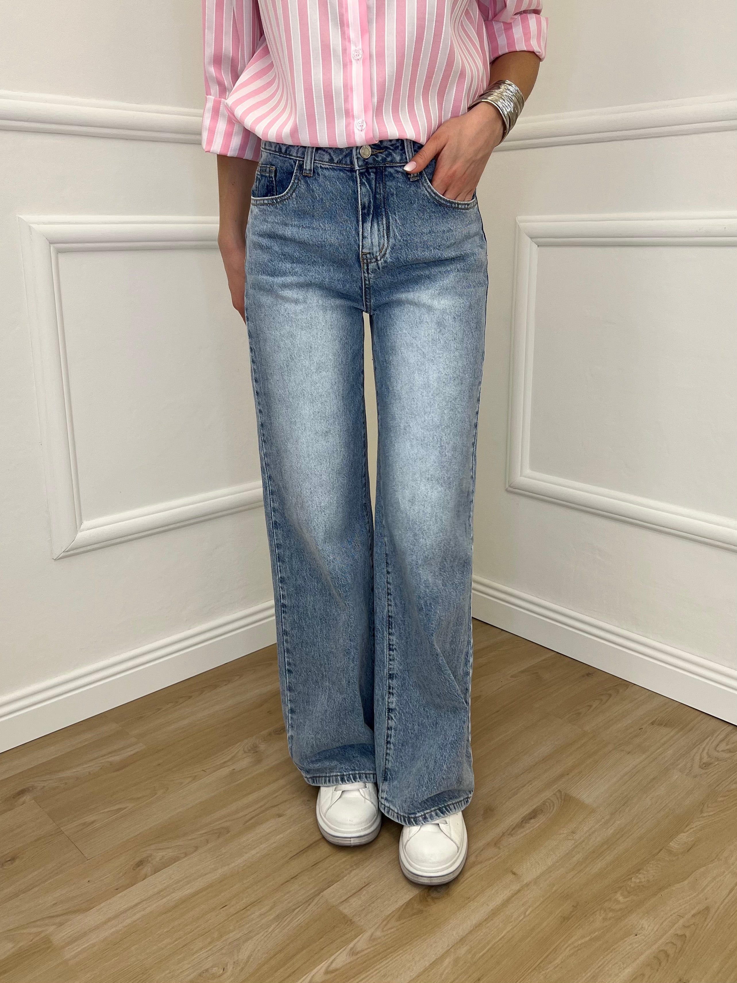 Jeans Con Tasca Strass 1960 Rosa