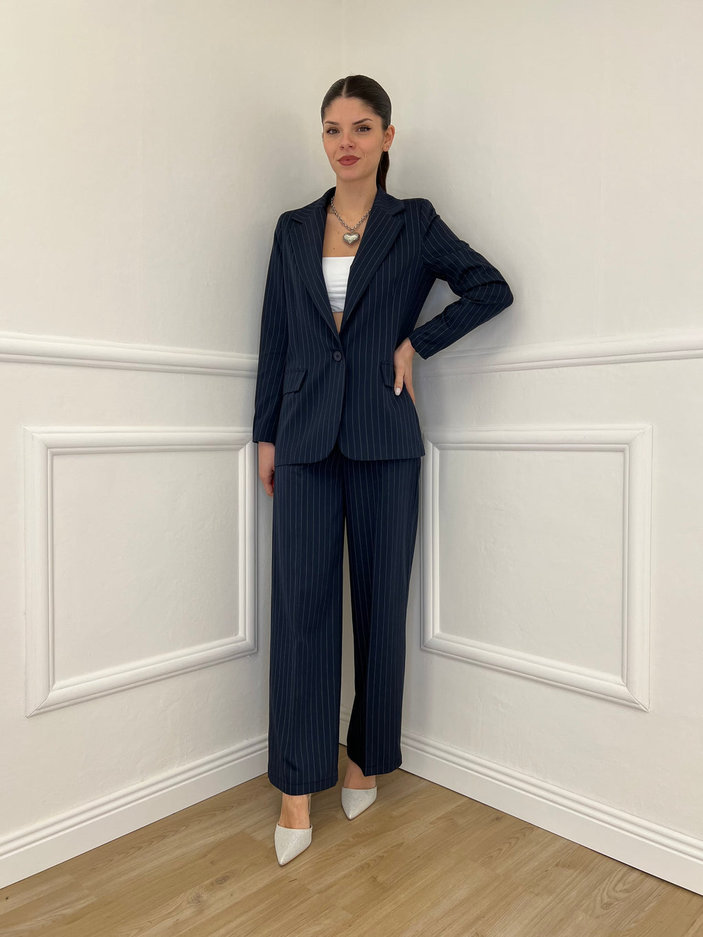 Tailleur Gessato G27636 Blu