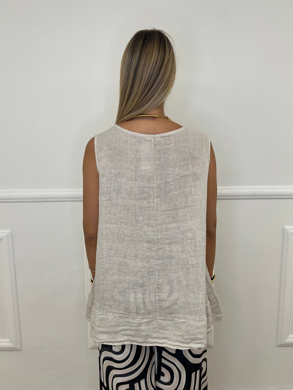 Canotta Over Lino 1178 Beige