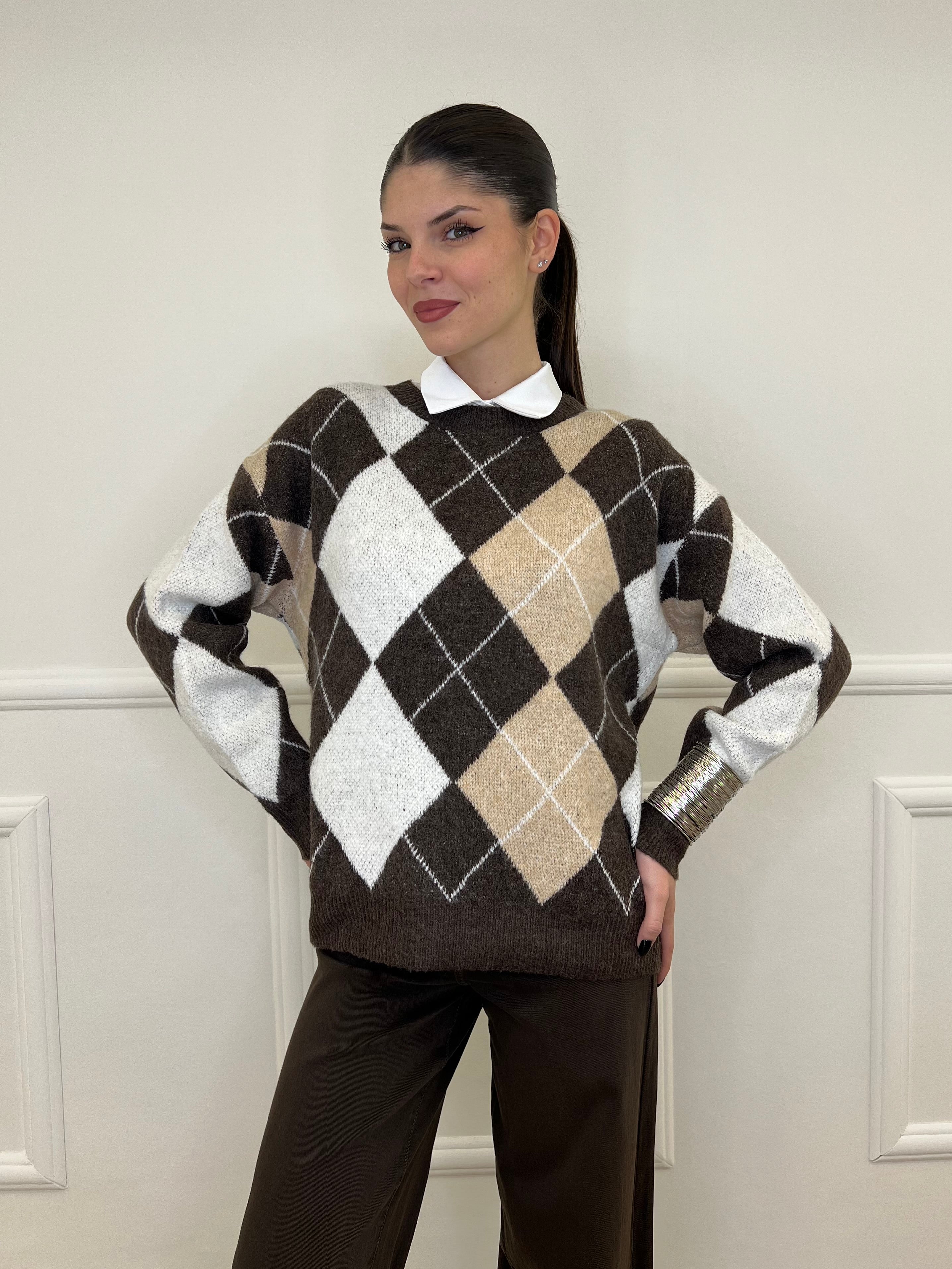 Maglia Losanghe T11173 Moro