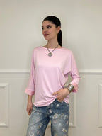 Maglia Barchetta Con Profili in Satin 43002