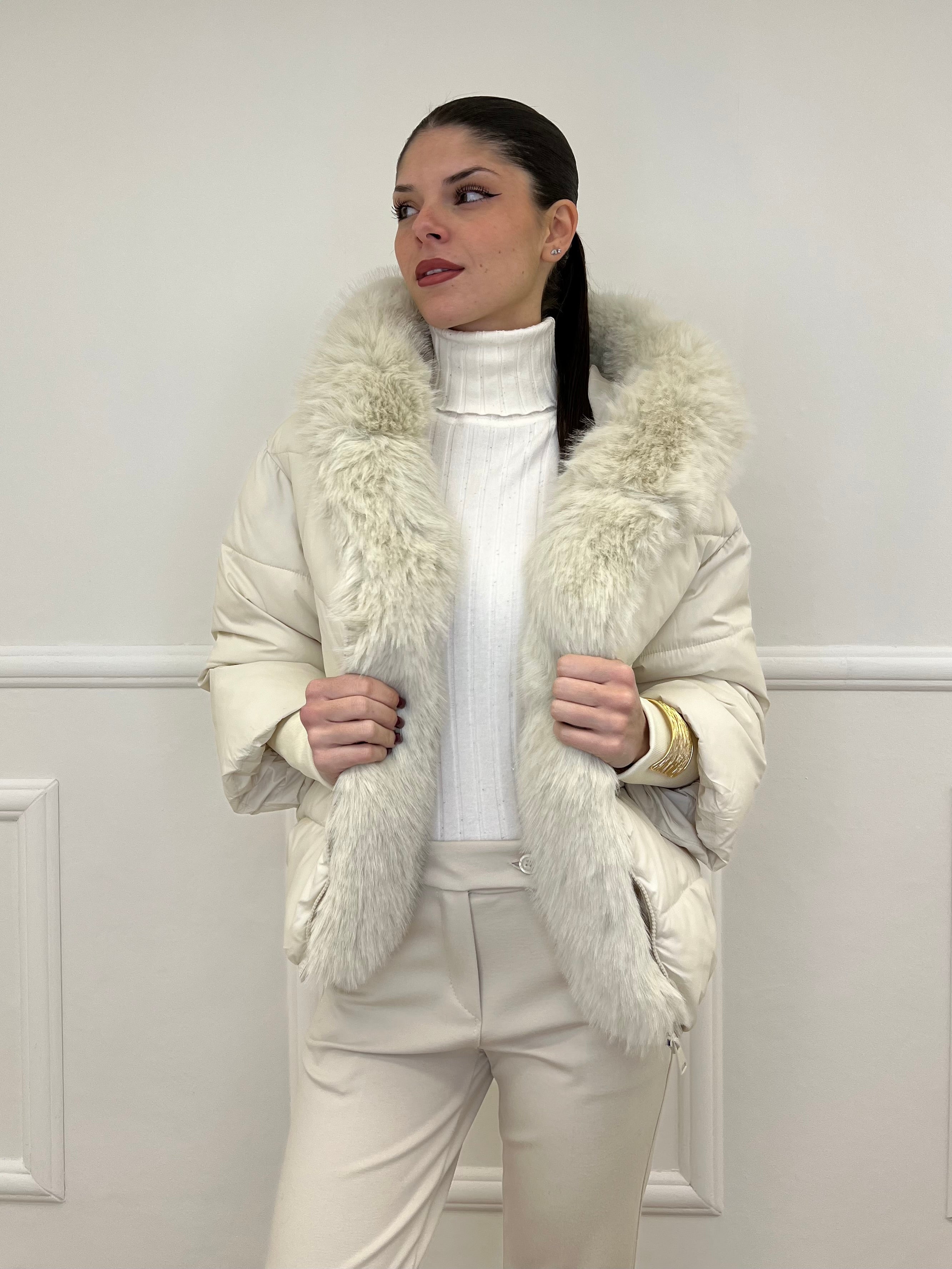 Piumino Over 2884 Panna