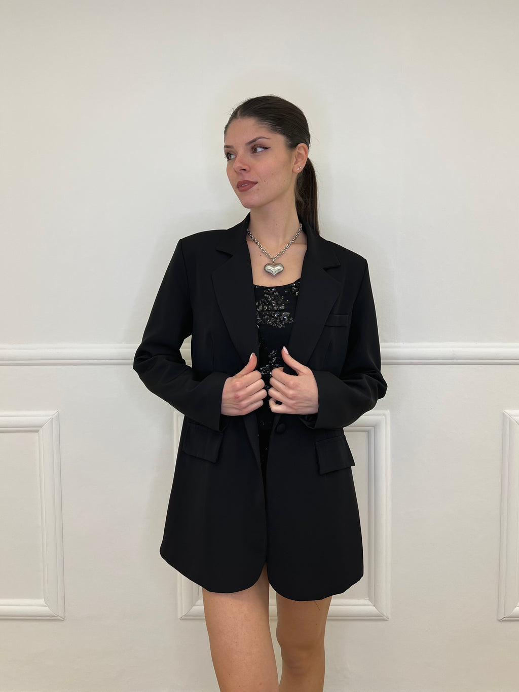 Blazer Oversize Monopetto 2202 Nero