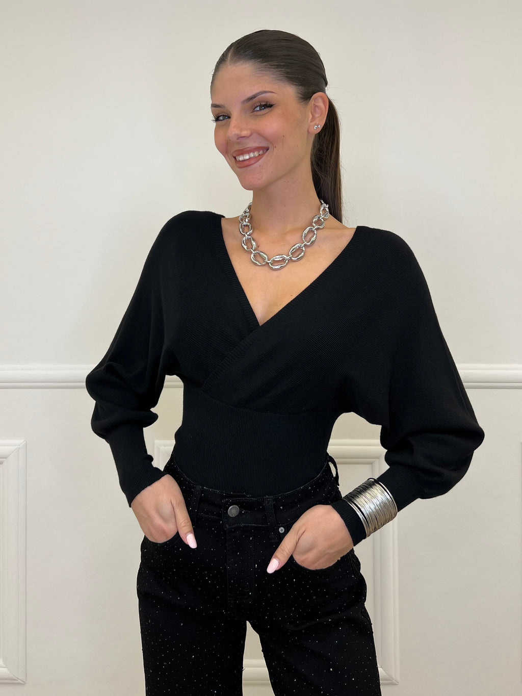 Maglia Incrocio 1183 Nero