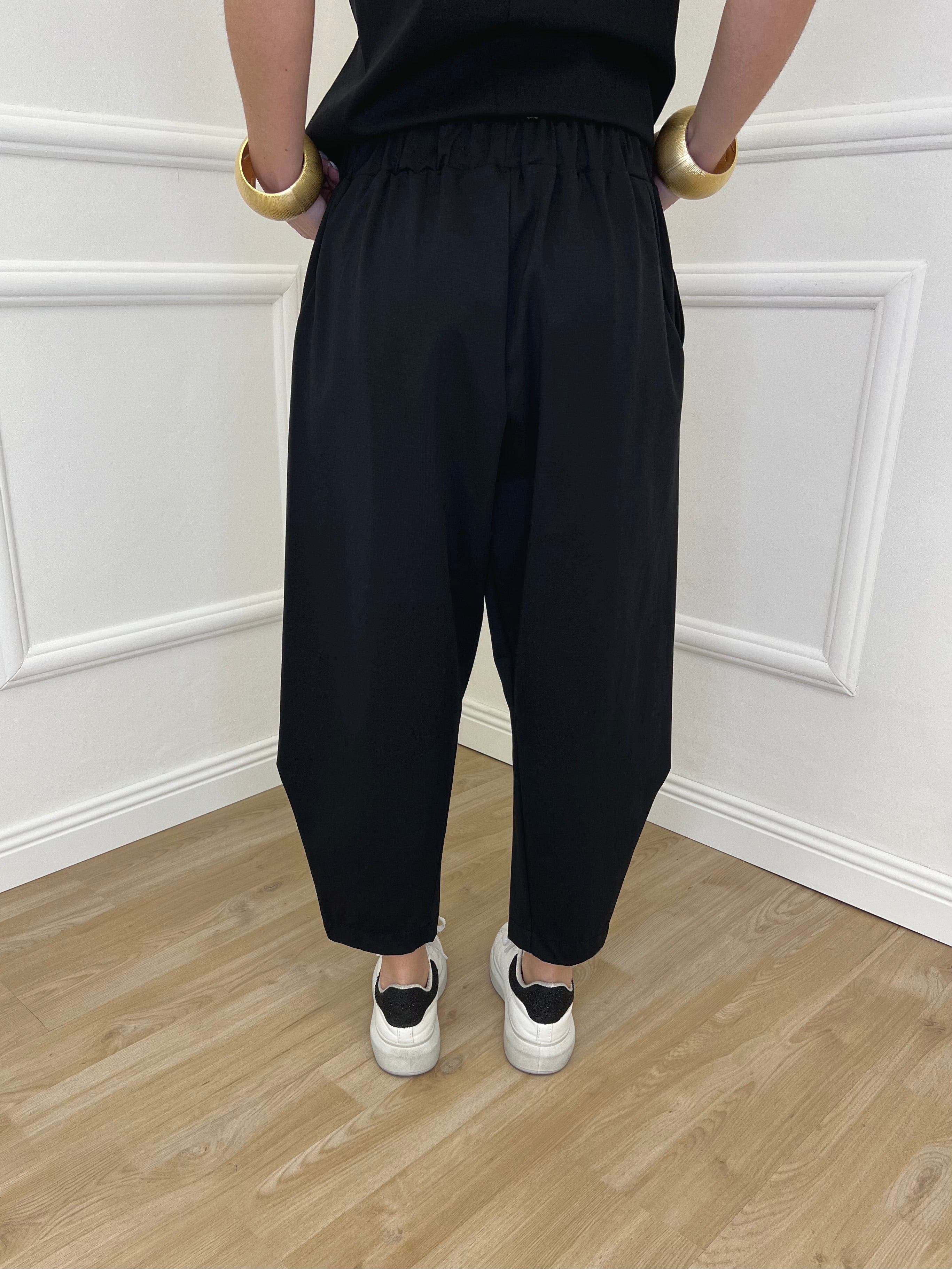 Pantalone Balloon Punto Milano 9516 Nero