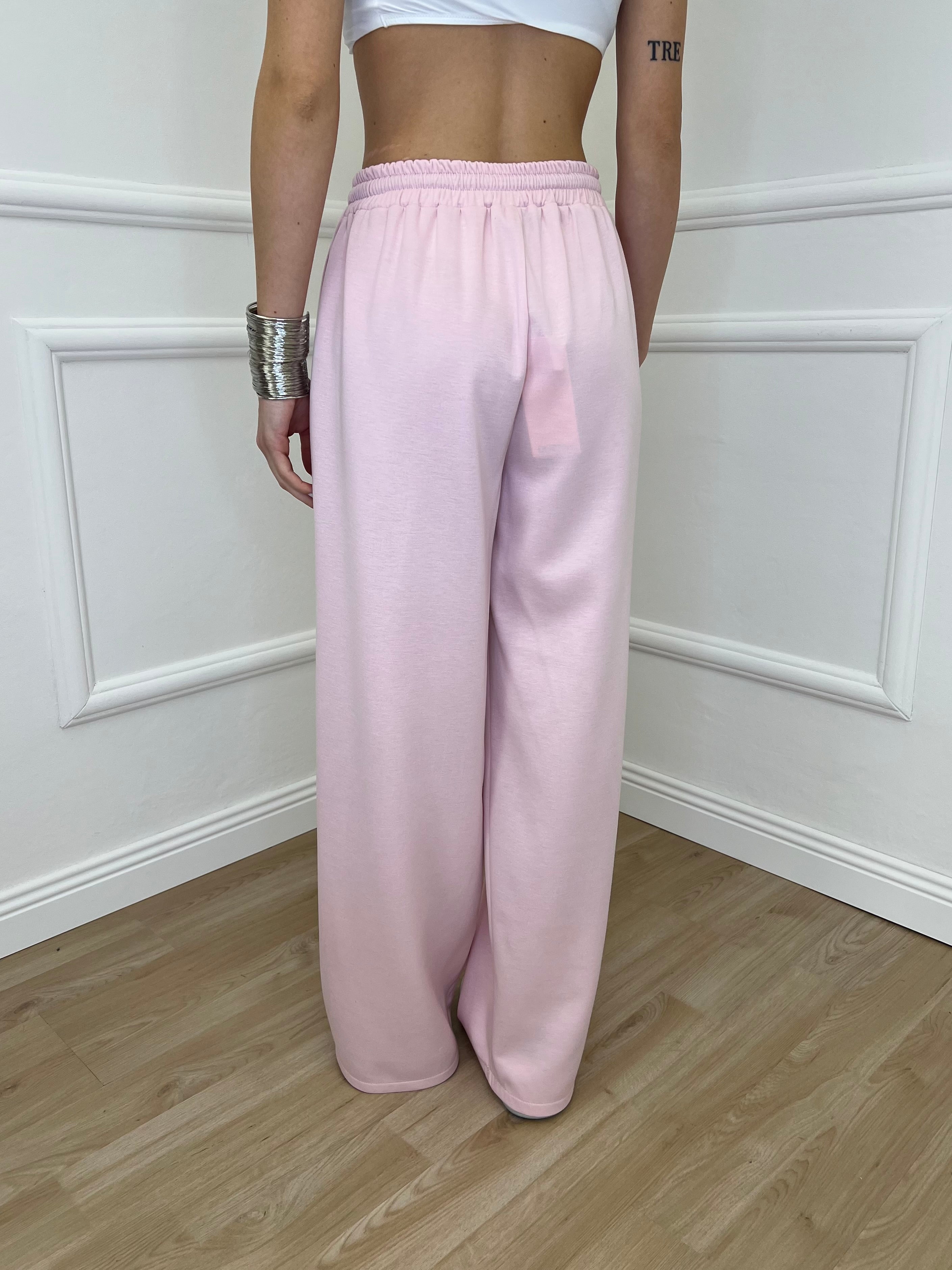 Pantalone a Palazzo Viscosa 25413 Rosa