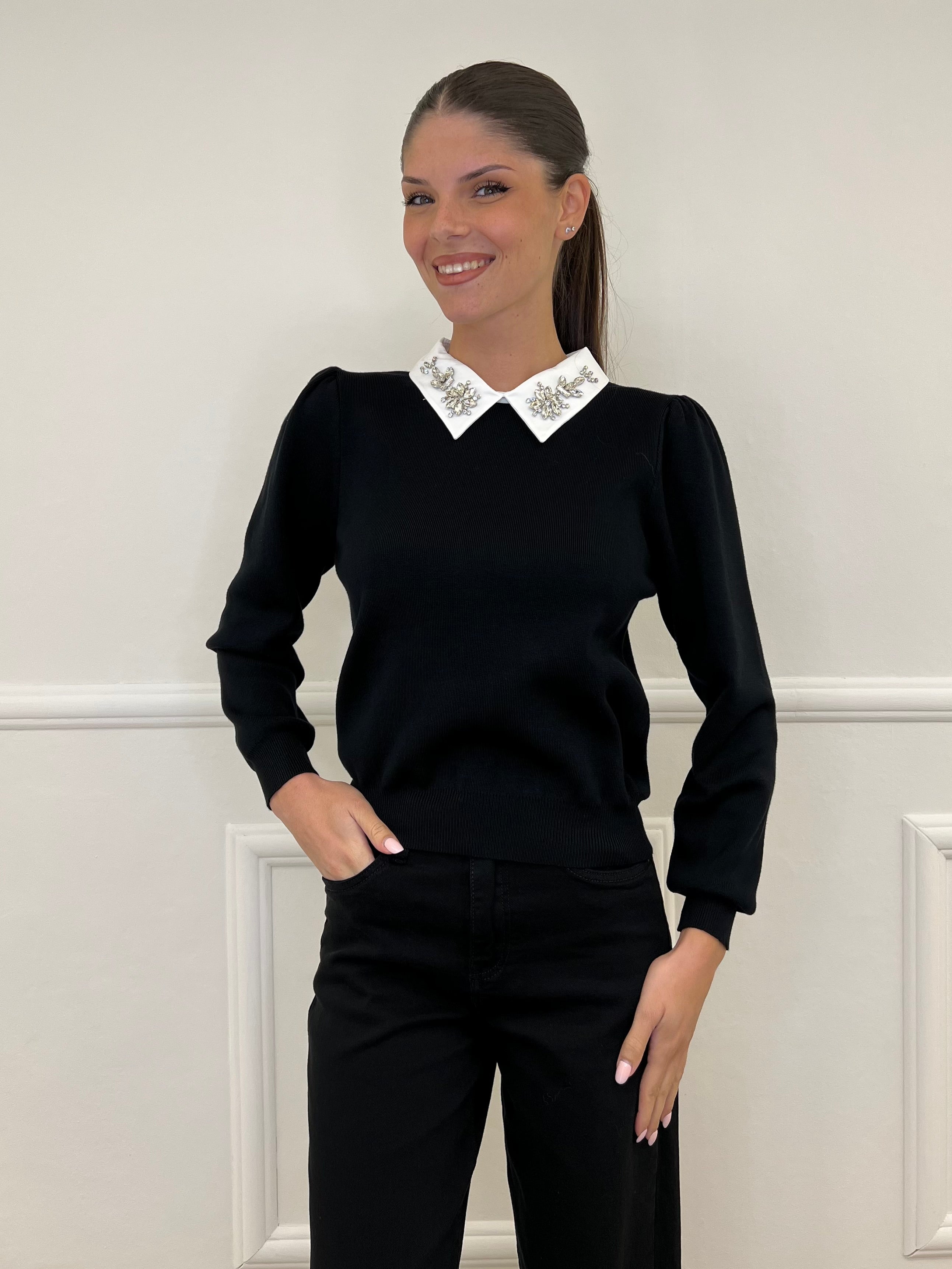 Maglia Collo Gioiello 7818 Nero