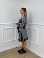 Cardigan Jacquard Jungle 90059 Grigio