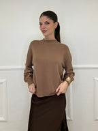 Maglia Manica Paillettes DL7357 Camel
