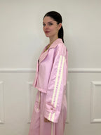 Trench Crop Doppiopetto Bande 7803 Rosa