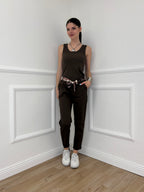 Pantalone Cotone Fusciacca 1508 Marrone