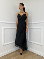 Abito Asimmetrico Pizzo 19690 Nero