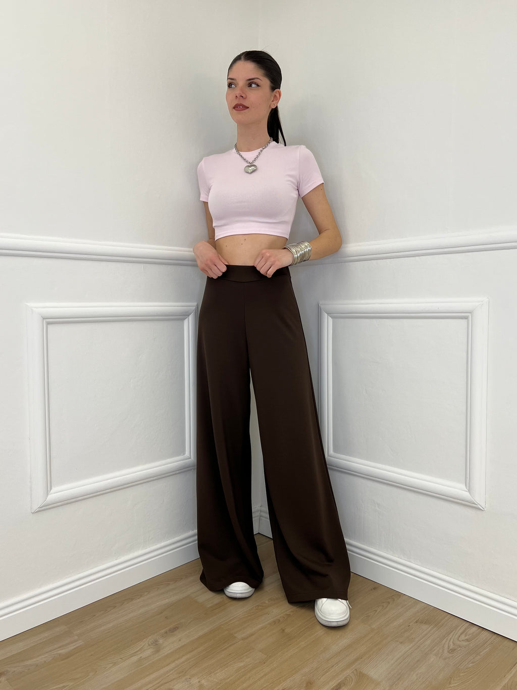 T-shirt Crop Lumina LC240001 Rosa