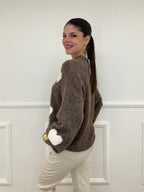 Maglia Shetland Cuori 2405 Moro