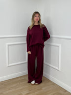 Tuta Over in Viscosa 3277 Bordeaux