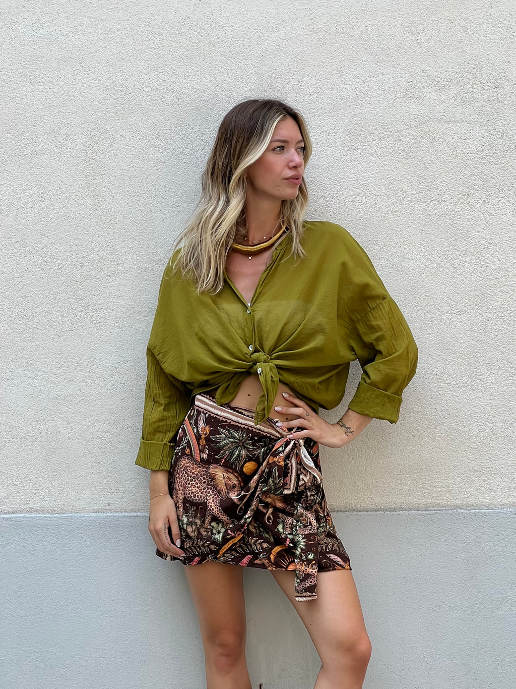 Camicia Over Soft 6040 Verde Olio