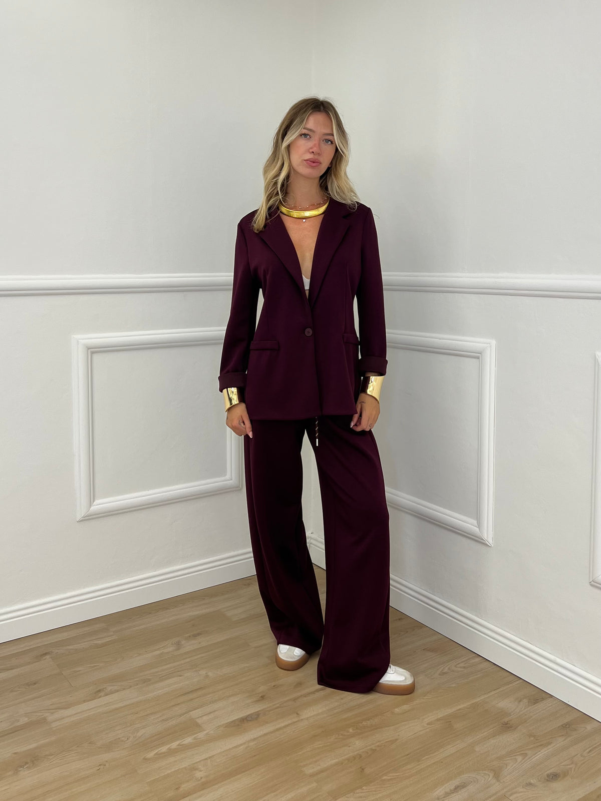 Blazer in Felpa 27435A Burgundy