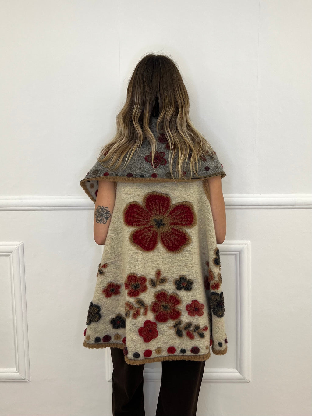Poncho Gilet Suzani Doubleface 67041 Camel