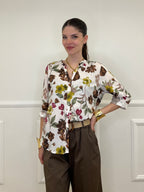 Camicia Fiori Strop Coreana 2588 Verde