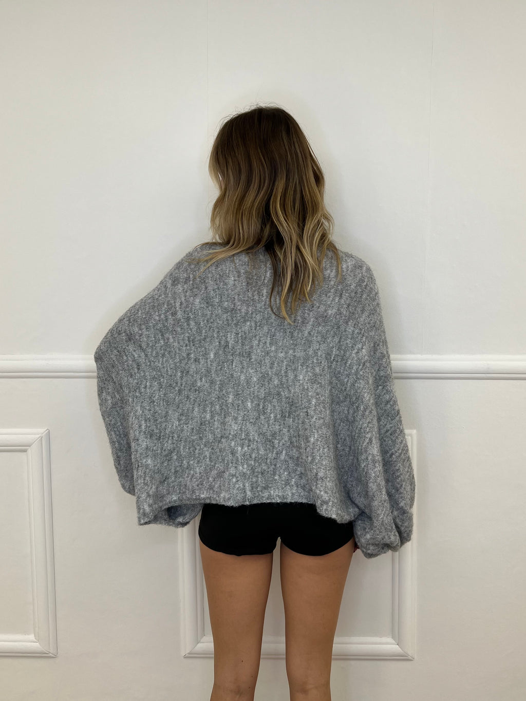 Maglia Mohair Pipistrello A132 Grigio