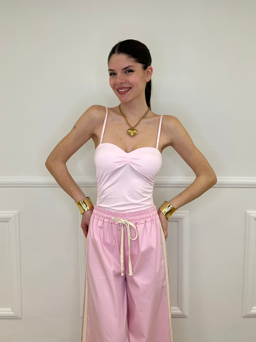 Body Drappeggiato 25617 Rosa