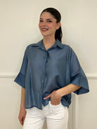 Camicia Over Tencel 7055 Jeans - Bazar Abbigliamento