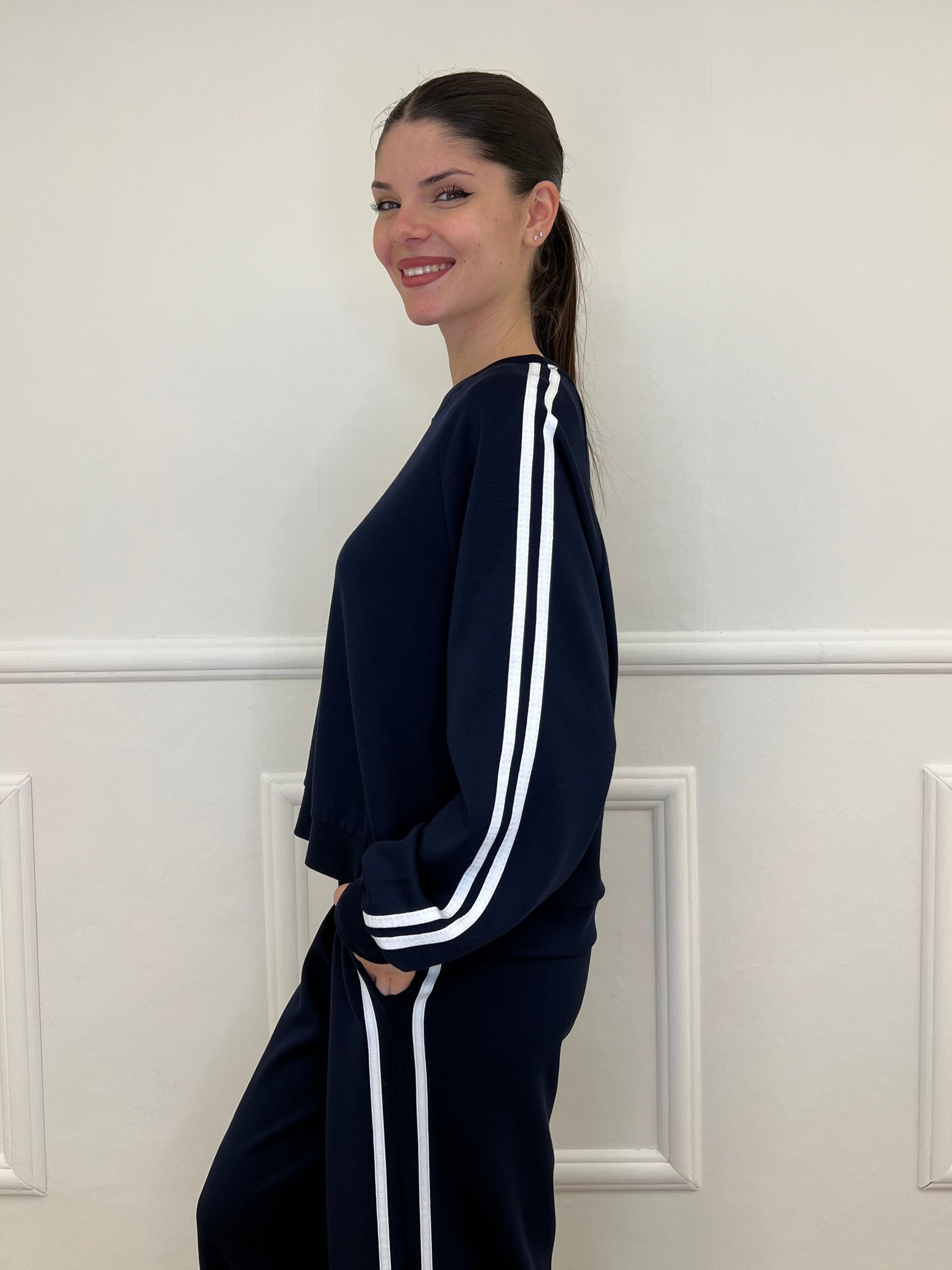 Tuta Bande Girocollo 88426 Blu