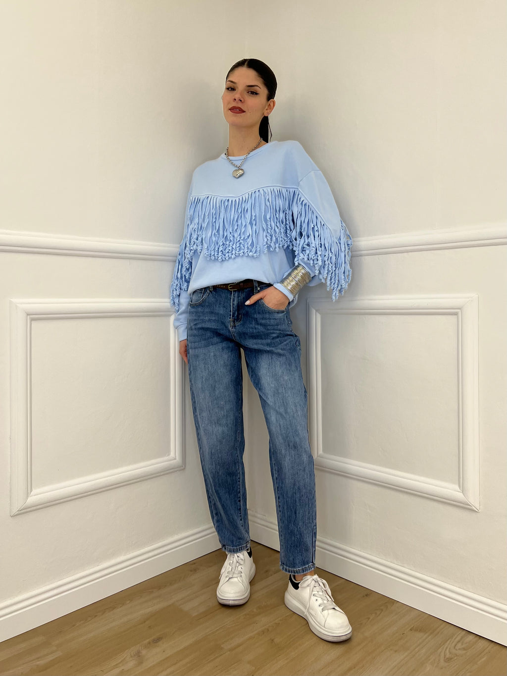 Jeans Mom Fit JC992 Azzurro