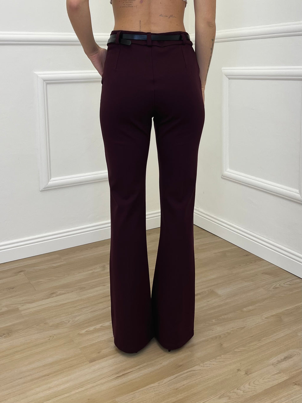 Pantalone Flare Punto Milano 34115 Burgundy