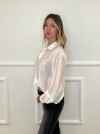 Camicia Over Chiffon 2372 Bianco