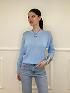 Maglia Over Cotone 3686 Azzurro