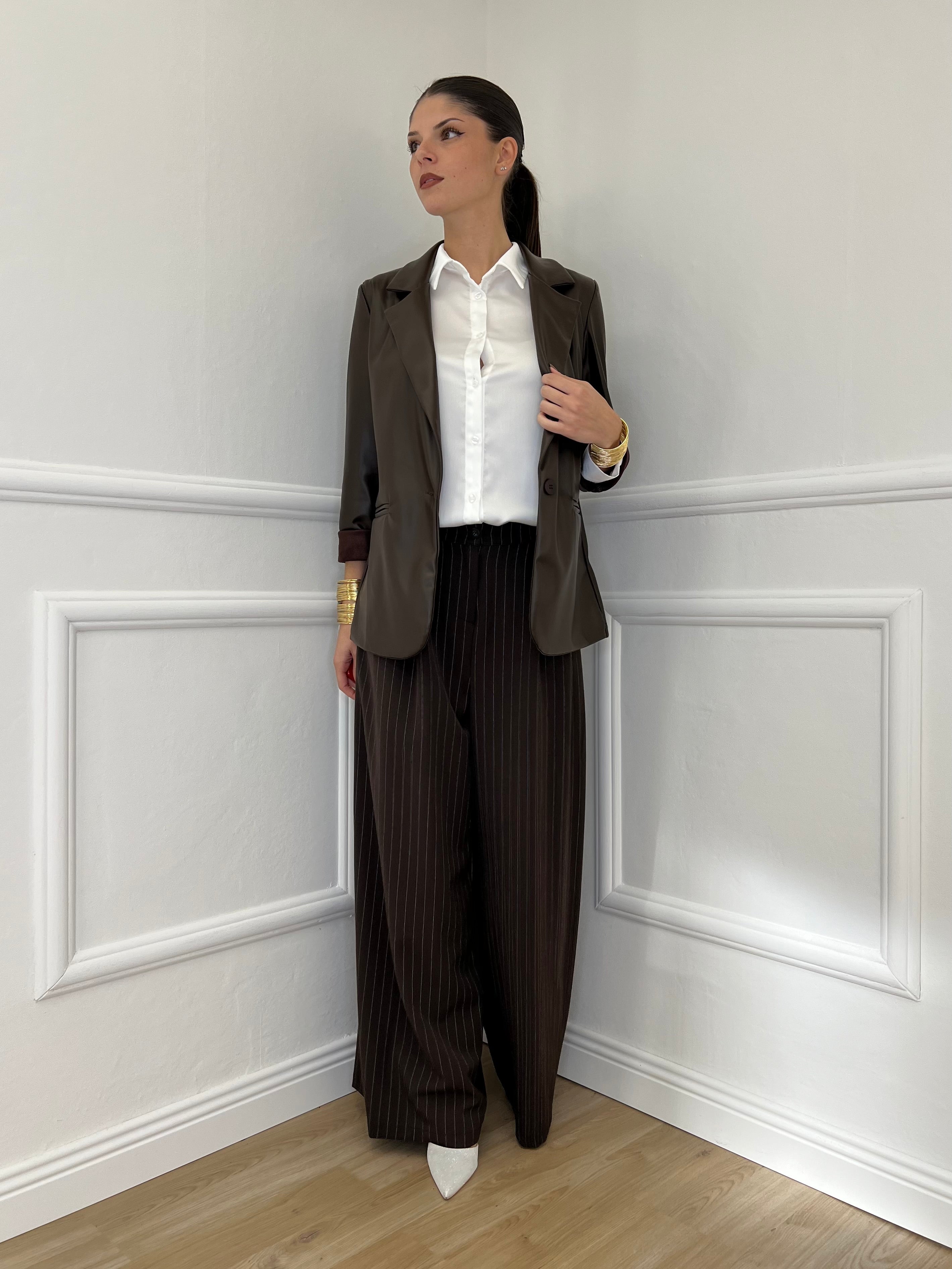 Pantalone Gessato 7158 Moro