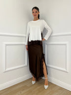 Gonna Asimmetrica Pizzo 2722 Moro