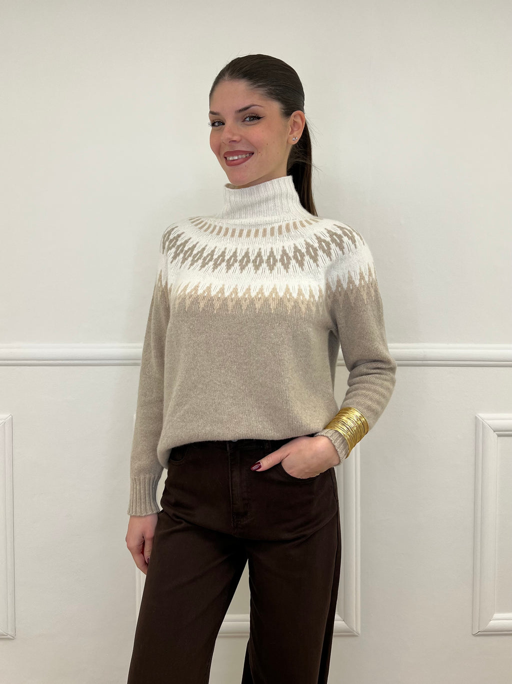 Maglia Norvegese 8240 Ecru