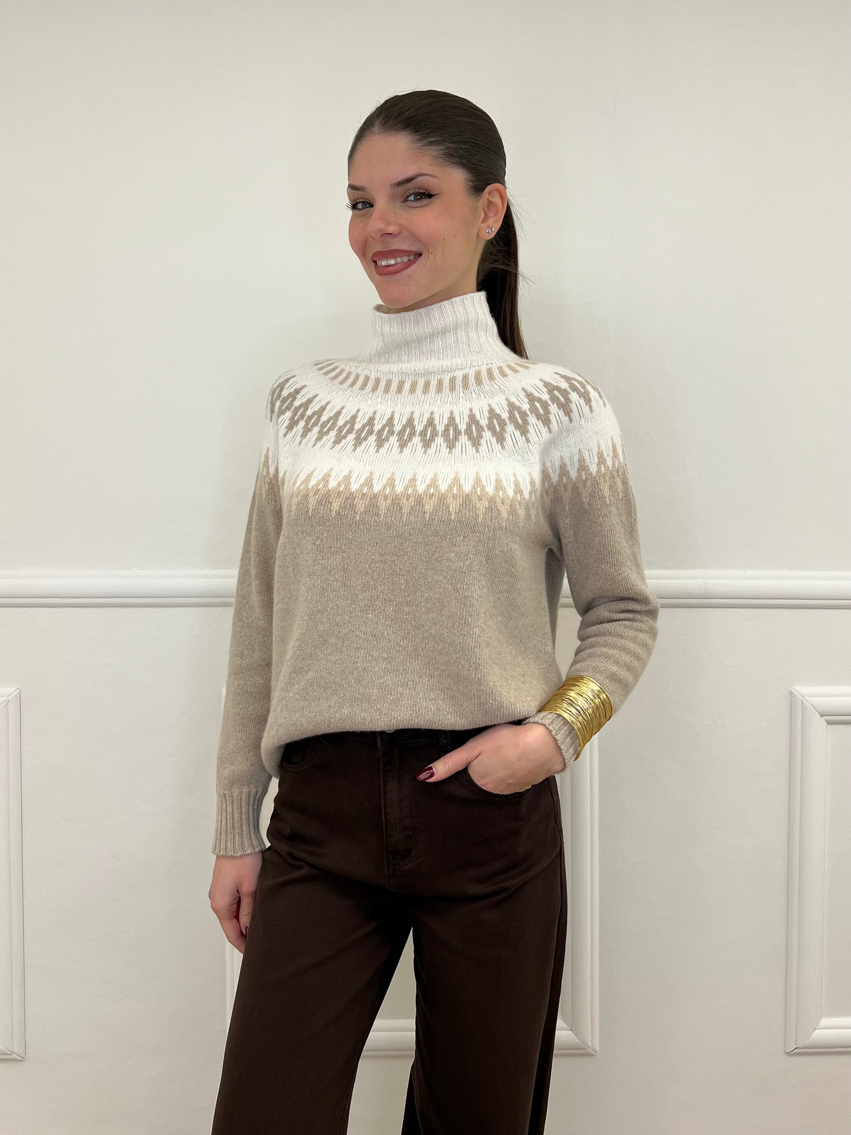 Maglia Norvegese 8240 Ecru