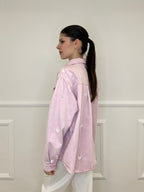Giacca Camicia Denim Cuori 0805 Rosa