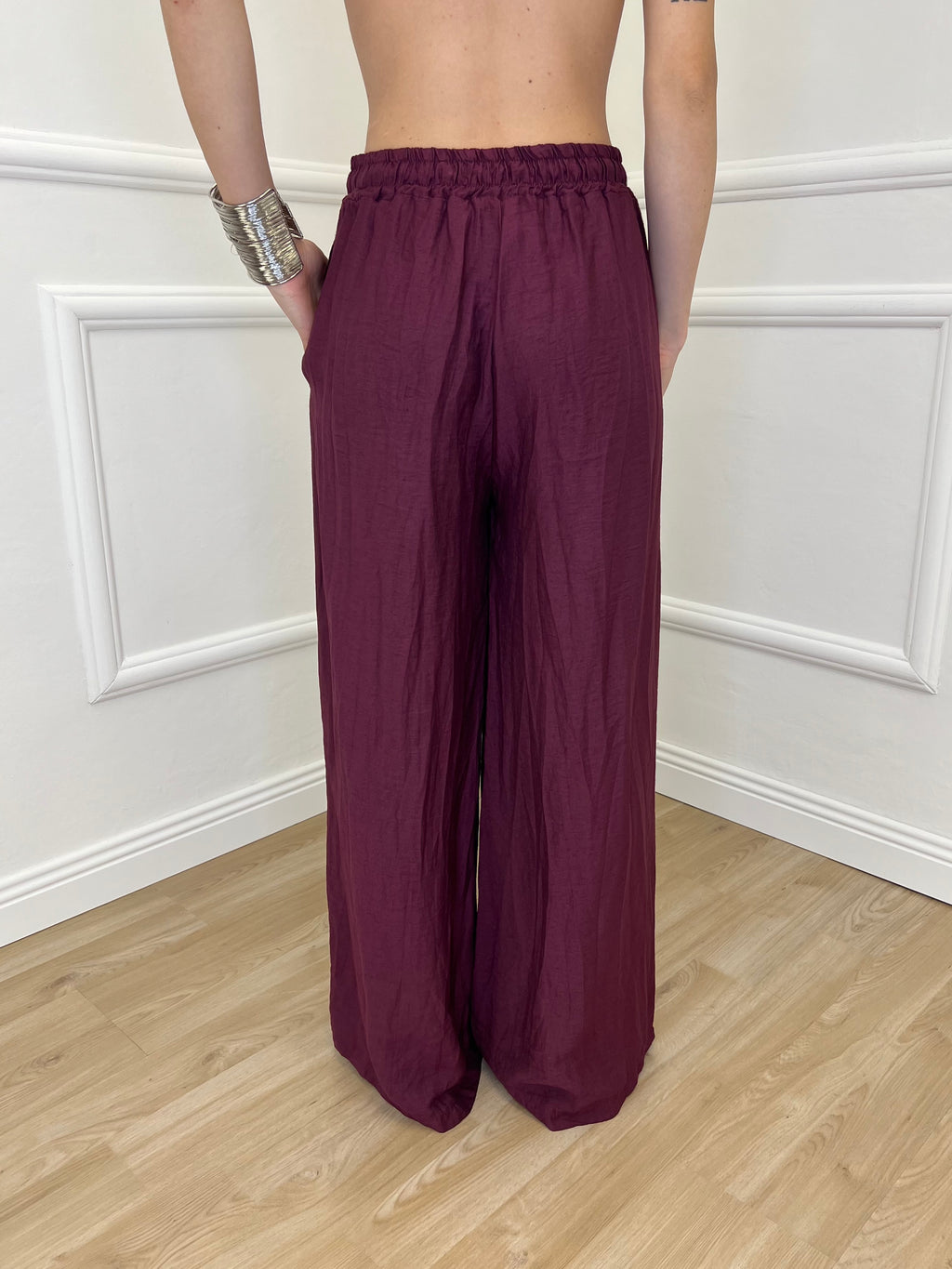 Tailleur In Lino e Tencel 26301 Burgundy